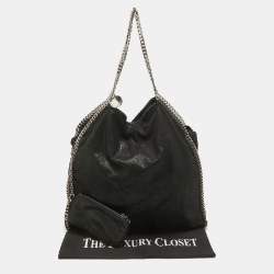 Pre Owned Stella McCartney Black Shaggy Dear Falabella Tote