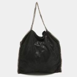 Pre Owned Stella McCartney Black Shaggy Dear Falabella Tote