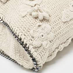 Pre Owned Stella McCartney Cream Crochet Falabella Tote