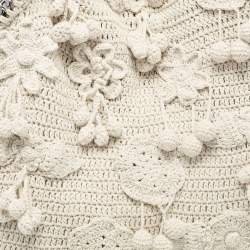 Pre Owned Stella McCartney Cream Crochet Falabella Tote