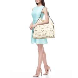 Pre Owned Stella McCartney Cream Crochet Falabella Tote