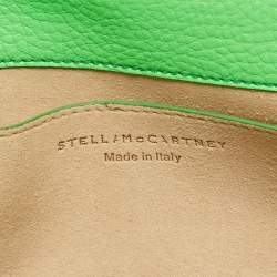 Stella McCartney Green Faux Leather Frayme Flap Crossbody Bag