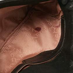 Pre Owned Stella McCartney Black Faux Suede Falabella Flap Crossbody Bag