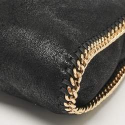 Pre Owned Stella McCartney Black Faux Leather Small Falabella Tote