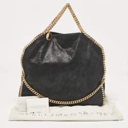 Pre Owned Stella McCartney Black Faux Leather Small Falabella Tote