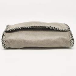 Stella McCartney Grey Faux Suede Falabella Flap Bag