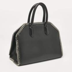 Pre Owned Stella McCartney Black Faux Leather Falabella Box Satchel