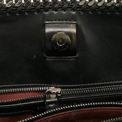 Pre Owned Stella McCartney Black Faux Leather Falabella Box Satchel