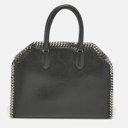 Pre Owned Stella McCartney Black Faux Leather Falabella Box Satchel