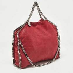 Pre Owned Stella McCartney Burgundy Faux Leather Small Falabella Tote