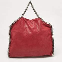 Pre Owned Stella McCartney Burgundy Faux Leather Small Falabella Tote