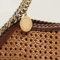 Stella McCartney Brown Woven Faux Leather Falabella Tote