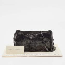 Pre Owned Stella McCartney Metallic Faux Leather Falabella Crossbody Bag