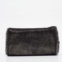 Pre Owned Stella McCartney Metallic Faux Leather Falabella Crossbody Bag