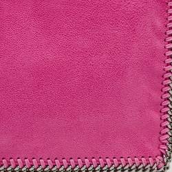 Stella McCartney Fuchsia Faux Suede Fallabella Foldover Clutch