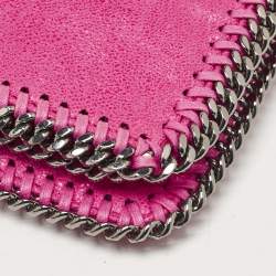 Stella McCartney Fuchsia Faux Suede Fallabella Foldover Clutch