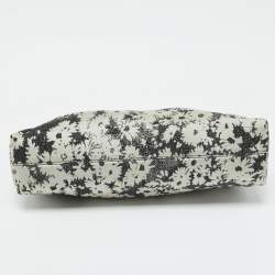 Stella McCartney Grey Canvas Floral Printed Oversized Daisy Clutch