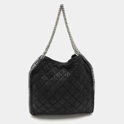 Pre Owned Stella McCartney Black Fabric Small Falabella Tote