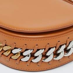 Pre Owned Stella McCartney Tan Faux Leather Small Frayme Shoulder Bag
