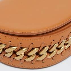 Pre Owned Stella McCartney Tan Faux Leather Small Frayme Shoulder Bag