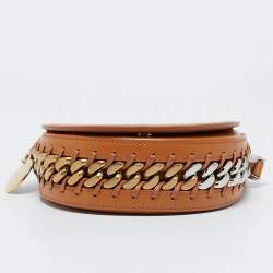 Pre Owned Stella McCartney Tan Faux Leather Small Frayme Shoulder Bag