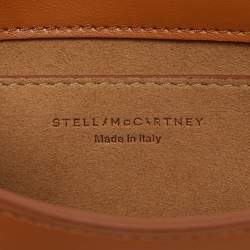 Pre Owned Stella McCartney Tan Faux Leather Small Frayme Shoulder Bag