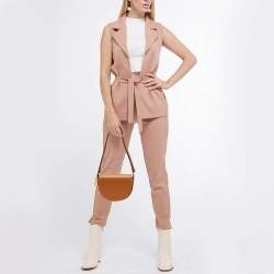 Pre Owned Stella McCartney Tan Faux Leather Small Frayme Shoulder Bag