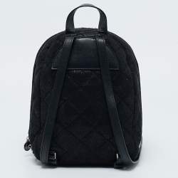 Pre Owned Stella McCartney Black Faux Suede Falabella Backpack
