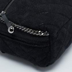 Pre Owned Stella McCartney Black Faux Suede Falabella Backpack