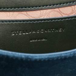 Stella McCartney Teal Green Faux Velvet S-Wave Shoulder Bag
