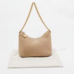 Pre Owned Stella McCartney Beige Faux Suede Mini Falabella Shoulder Bag