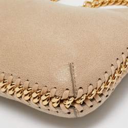 Pre Owned Stella McCartney Beige Faux Suede Mini Falabella Shoulder Bag