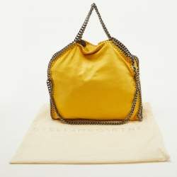 Pre Owned Stella McCartney Yellow Faux Suede Small Falabella Tote