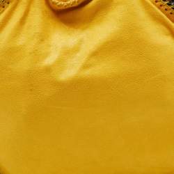 Pre Owned Stella McCartney Yellow Faux Suede Small Falabella Tote