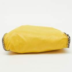 Pre Owned Stella McCartney Yellow Faux Suede Small Falabella Tote