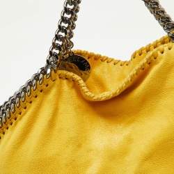 Pre Owned Stella McCartney Yellow Faux Suede Small Falabella Tote