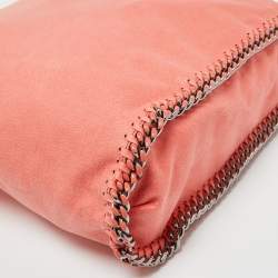 Pre Owned Stella McCartney Coral Orange Faux Suede Large Falabella Tote