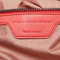 Pre Owned Stella McCartney Coral Orange Faux Suede Large Falabella Tote