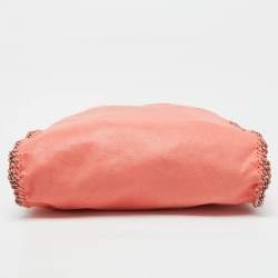 Pre Owned Stella McCartney Coral Orange Faux Suede Large Falabella Tote