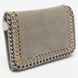Pre Owned Stella McCartney Grey Faux Suede Falabella Trifold Wallet