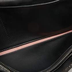 Stella McCartney Black Shimmer Faux Suede Falabella Continental Wallet