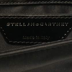 Pre Owned Stella McCartney Black/White Satin Embroidered Top Handle Bag
