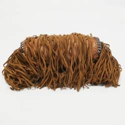 Pre Owned Stella McCartney Brown Faux Suede Falabella Fringe Bag