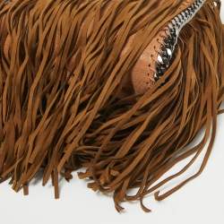 Pre Owned Stella McCartney Brown Faux Suede Falabella Fringe Bag