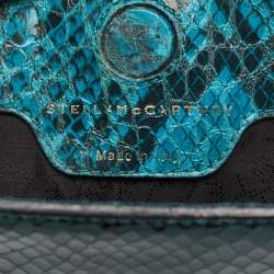 Stella McCartney Multicolor Faux Croc and Python Embossed Leather and Glitter Loretta Waverly Clutch