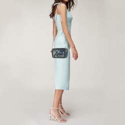 Pre Owned Stella McCartney Blue Denim Love Falabella Camera Crossbody Bag