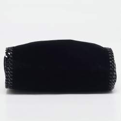 Pre Owned Stella McCartney Black Velvet Mini Falabella Tote