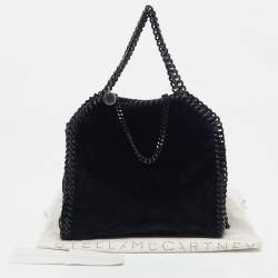 Pre Owned Stella McCartney Black Velvet Mini Falabella Tote