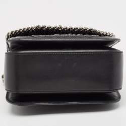 Pre Owned Stella McCartney Black Woven Faux Leather Falabella Box Shoulder Bag