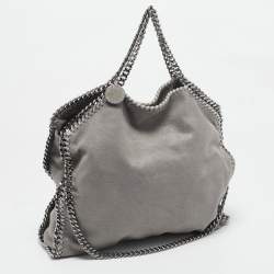 Pre Owned Stella McCartney Grey Faux Suede Small Falabella Tote